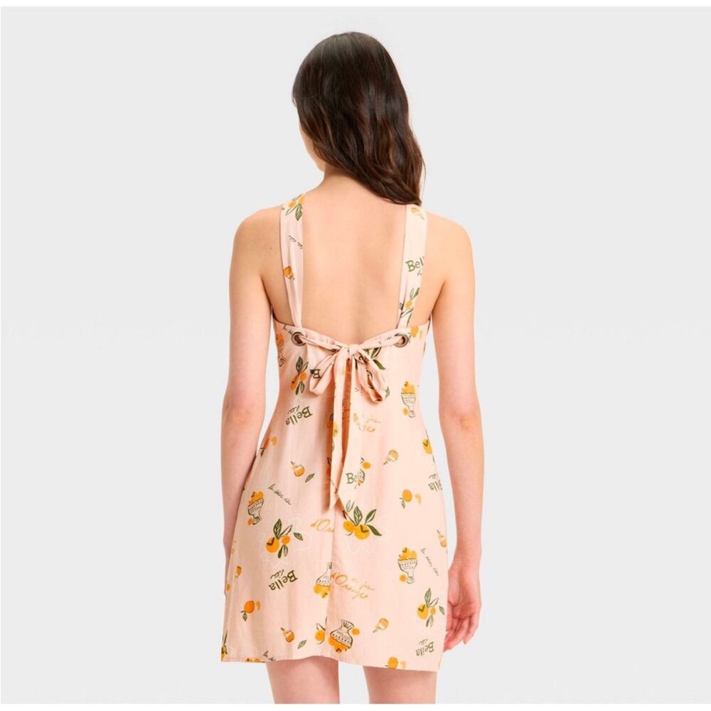 Wild Fable Peach Floral Mini Dress - Picture 2 of 6